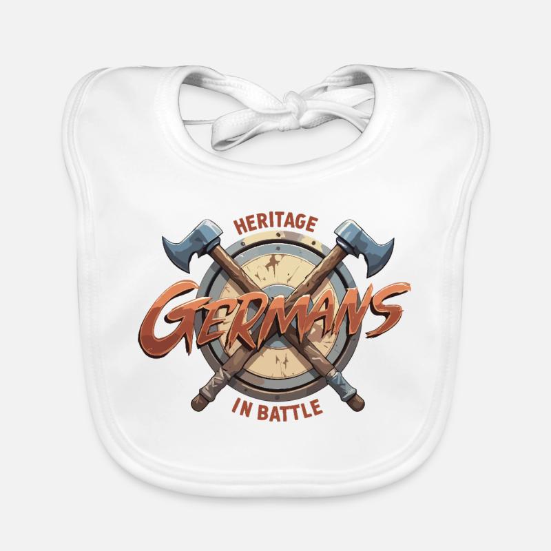 Germans Fight Shield Graphic Organic Baby Bibs