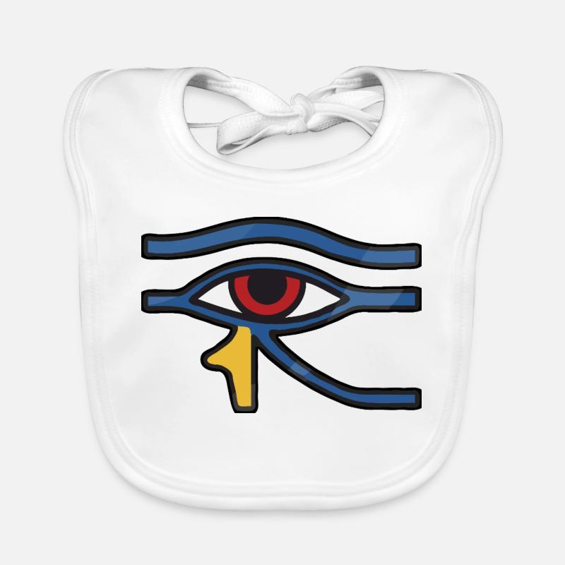 Oeil d’Horus Ligne Bleue Bavoir bio Bébé