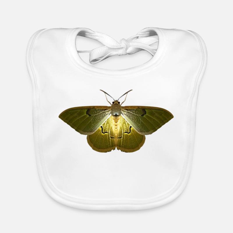 Luminous Moth Organic Baby Bibs
