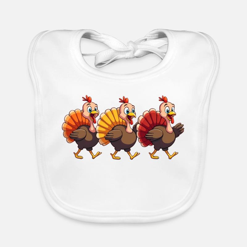 Bébé dinde de Thanksgiving Bavoir bio Bébé