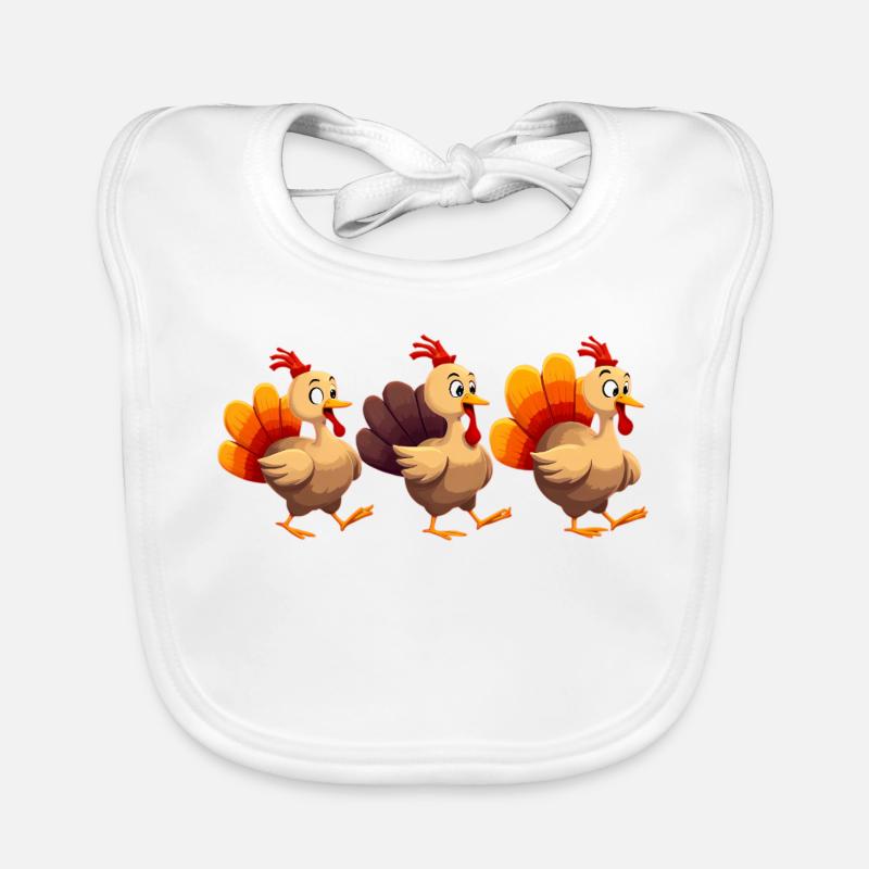 Bébé dinde de Thanksgiving Bavoir bio Bébé