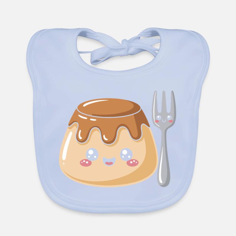 Pudding with fork Organic Baby Bibs