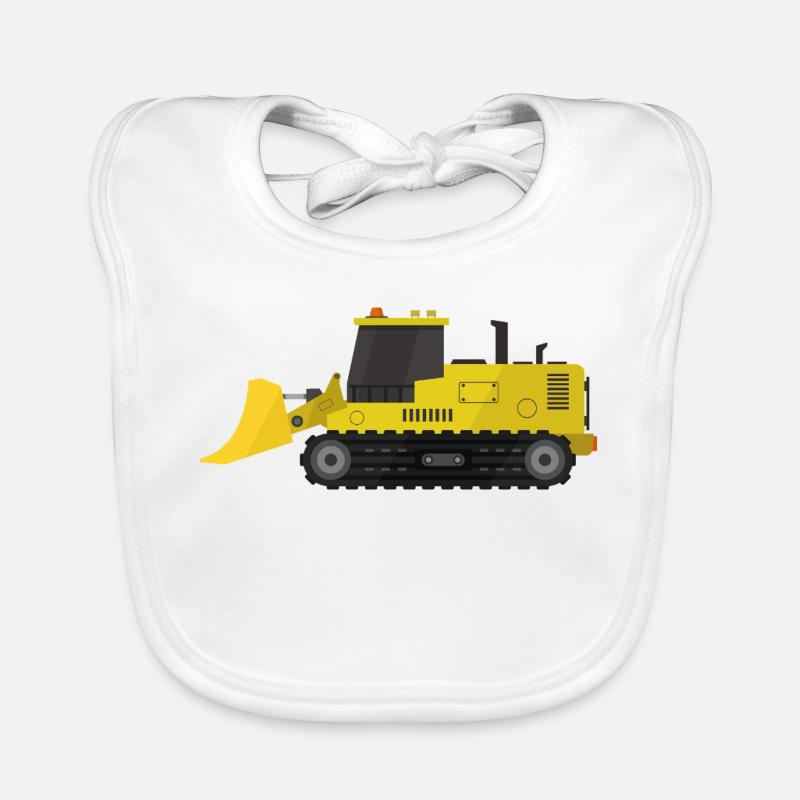 Bulldozer Organic Baby Bibs