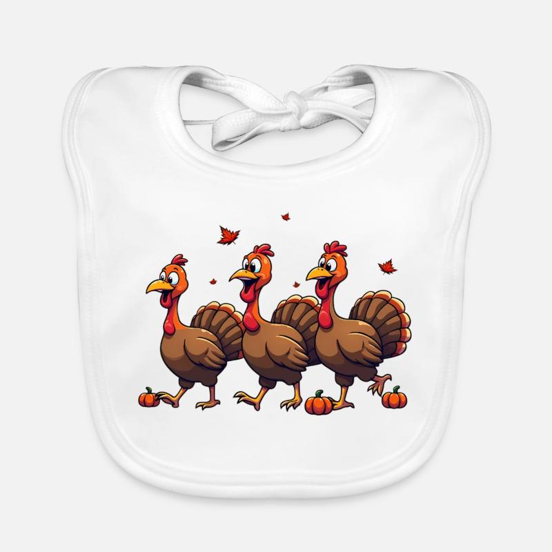 Bébé dinde de Thanksgiving Bavoir bio Bébé