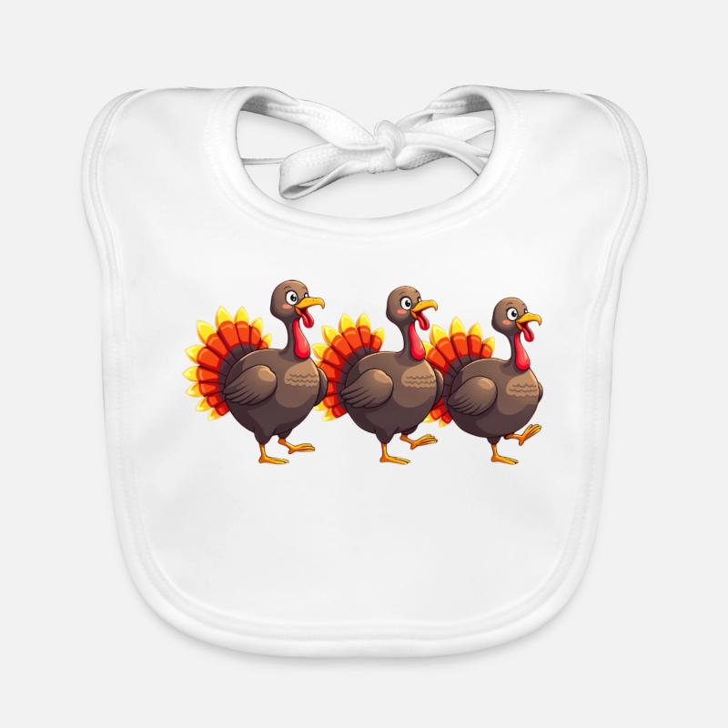 Bébé dinde de Thanksgiving Bavoir bio Bébé