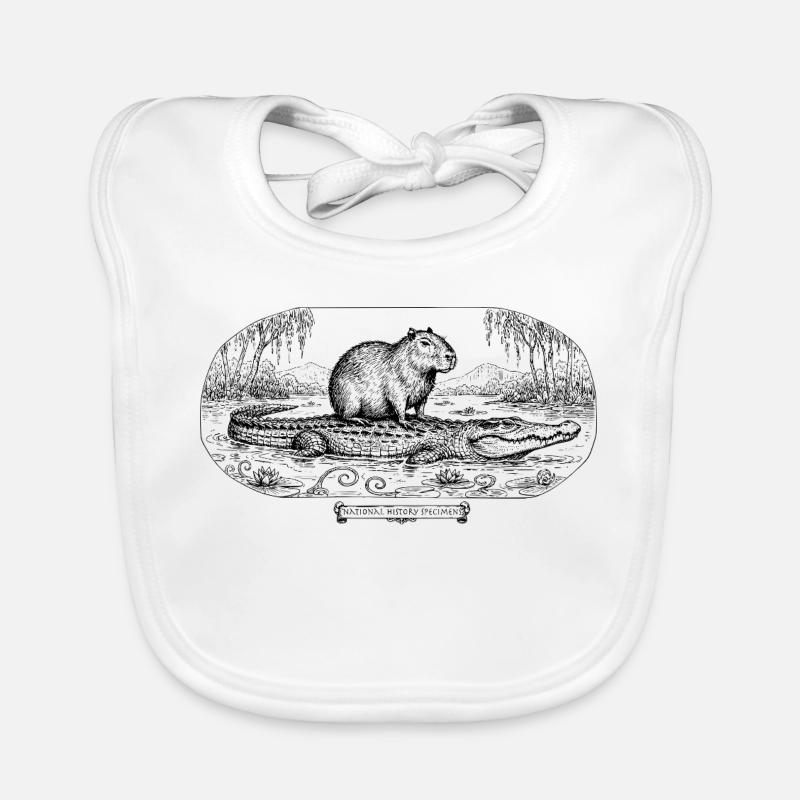 Croco et Capybara Bavoir bio Bébé