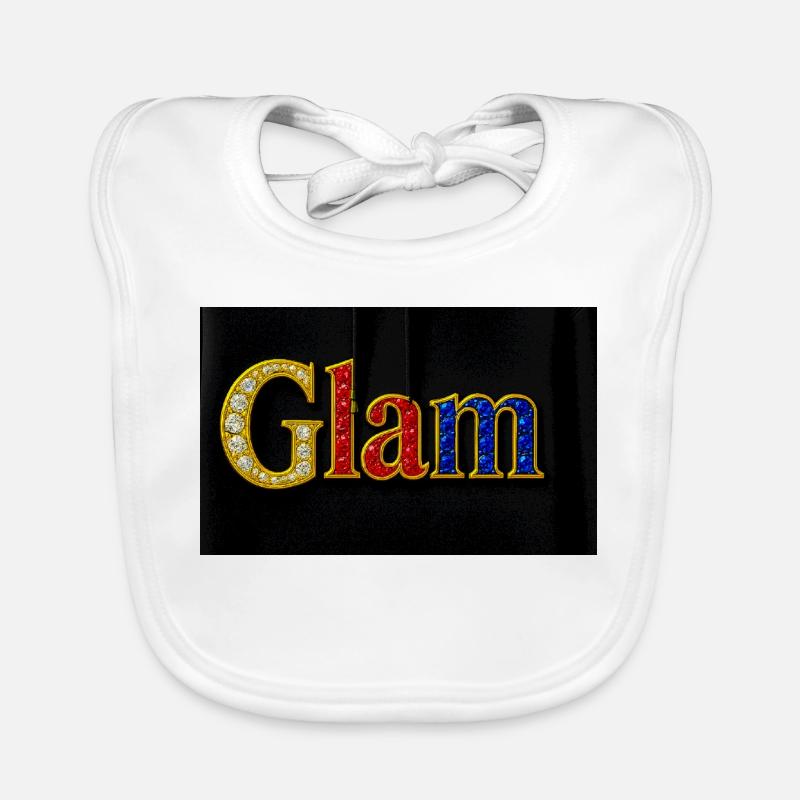 Glam Schmuck Text Baby Bio-Lätzchen