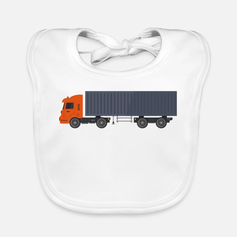 Container trucks Organic Baby Bibs