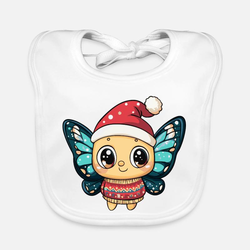 Noël papillon Bavoir bio Bébé