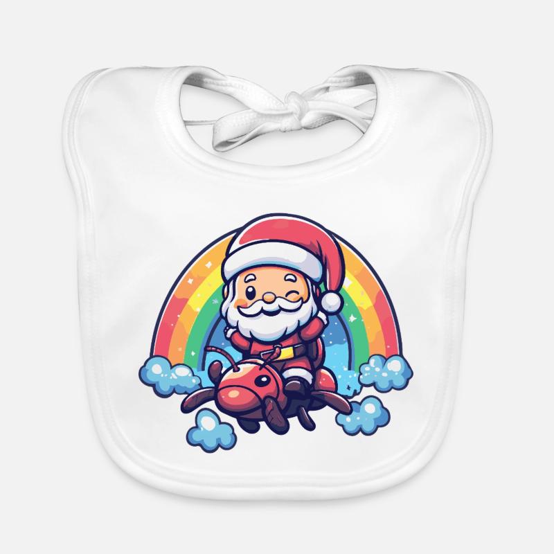 Fourmi Père Noël Bavoir bio Bébé