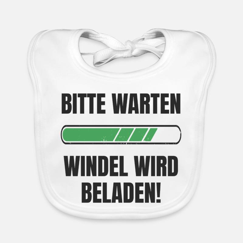 Please Wait Diaper Is Loading - Baby Bodysuit Shirt Organic Baby Bibs