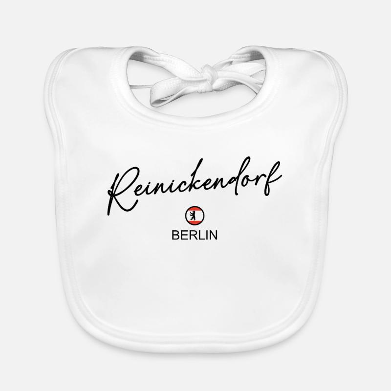 Reinickendorf - Drapeau de Berlin - Ours de Berlin Bavoir bio Bébé