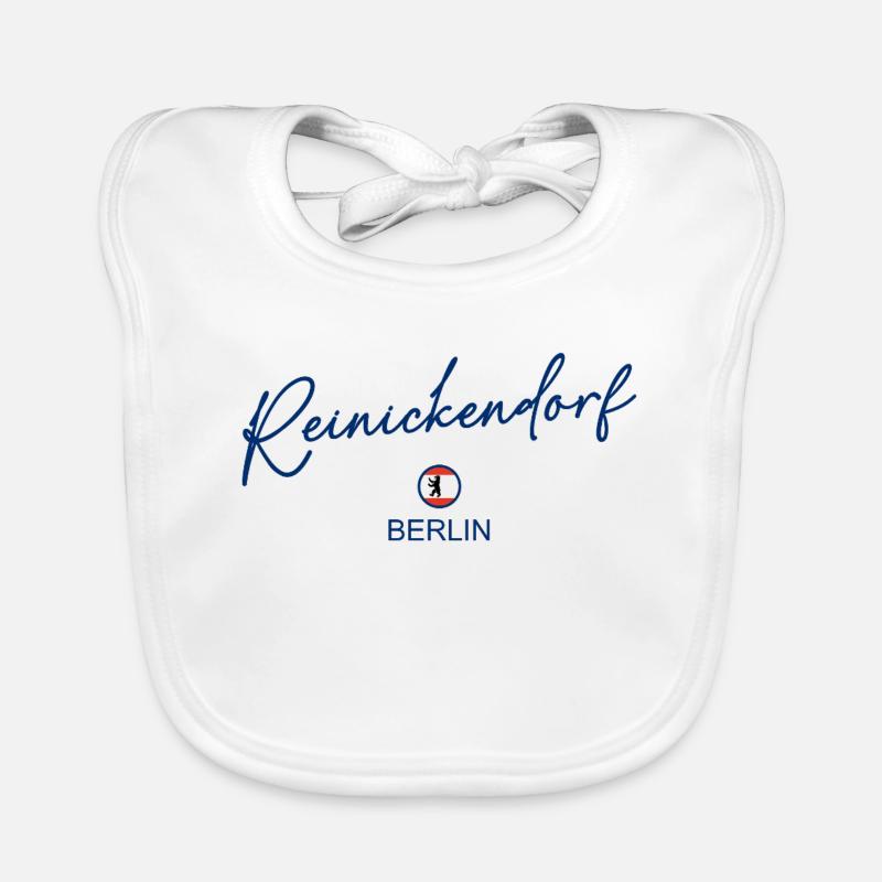 Reinickendorf - Drapeau de Berlin - Ours de Berlin Bavoir bio Bébé