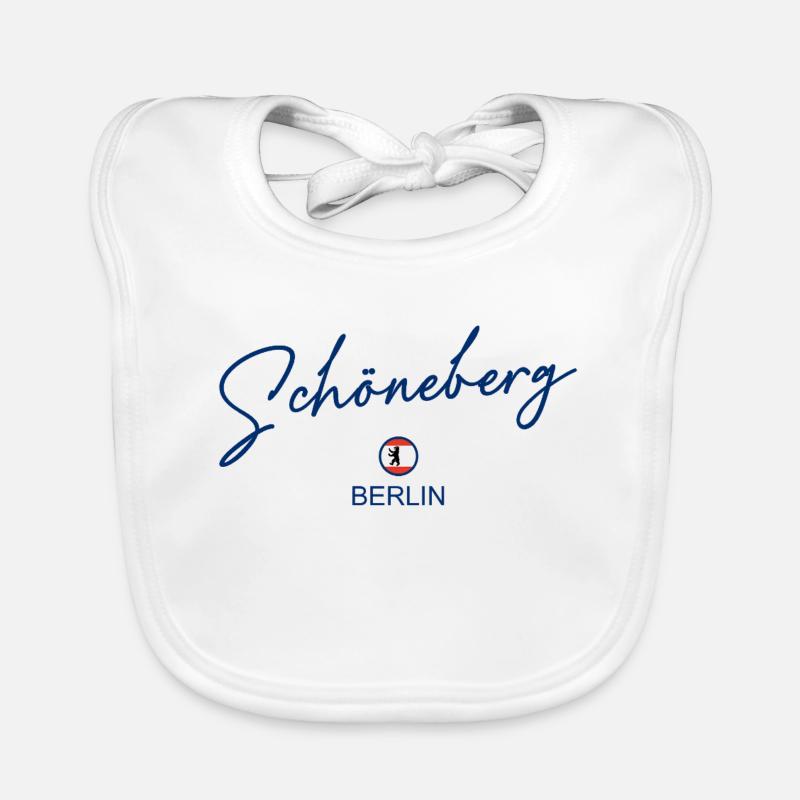 Schöneberg - Berlin Flag - Berlin Bear Organic Baby Bibs
