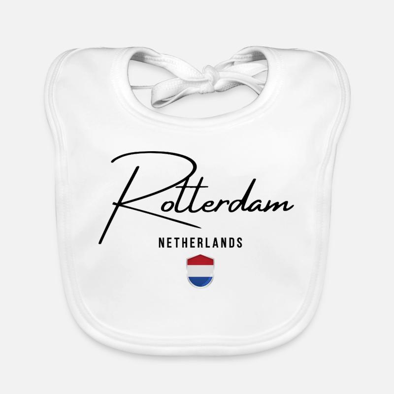 Rotterdam Pays-Bas, j’adore Rotterdam Bavoir bio Bébé