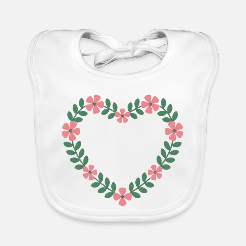 Bride Squad Fleur Coeur Bavoir bio Bébé