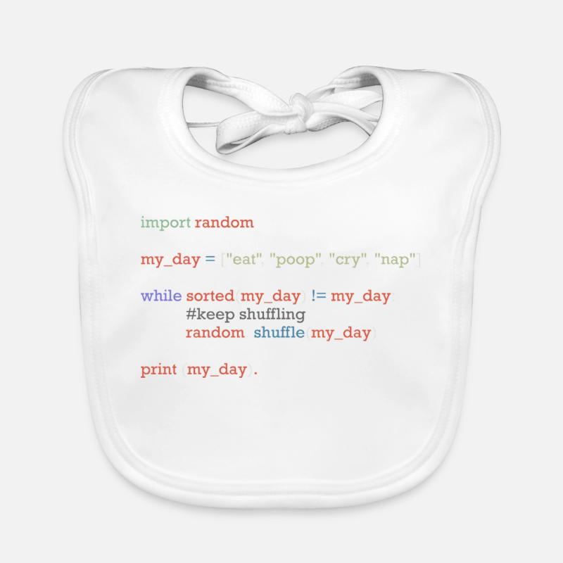 Drôle de code python sur la vie quotidienne, bébé Bavoir bio Bébé
