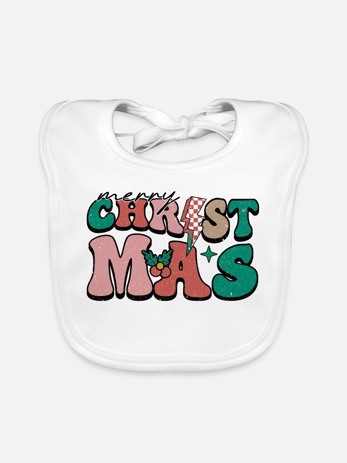 Christmas - Baby Bio-Lätzchen - Weiß - Vorne