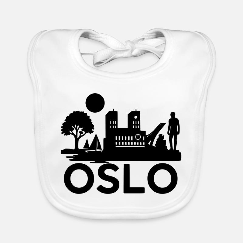 Oslo Silhouette Monuments Bavoir bio Bébé