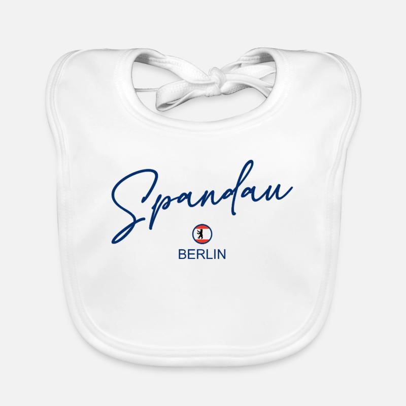 Spandau - Drapeau de Berlin - Berlin Bear Berlinerin Bavoir bio Bébé