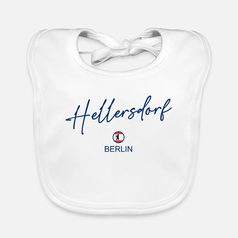 Hellersdorf - Berlin Flagge - Berliner Bär Baby Bio-Lätzchen