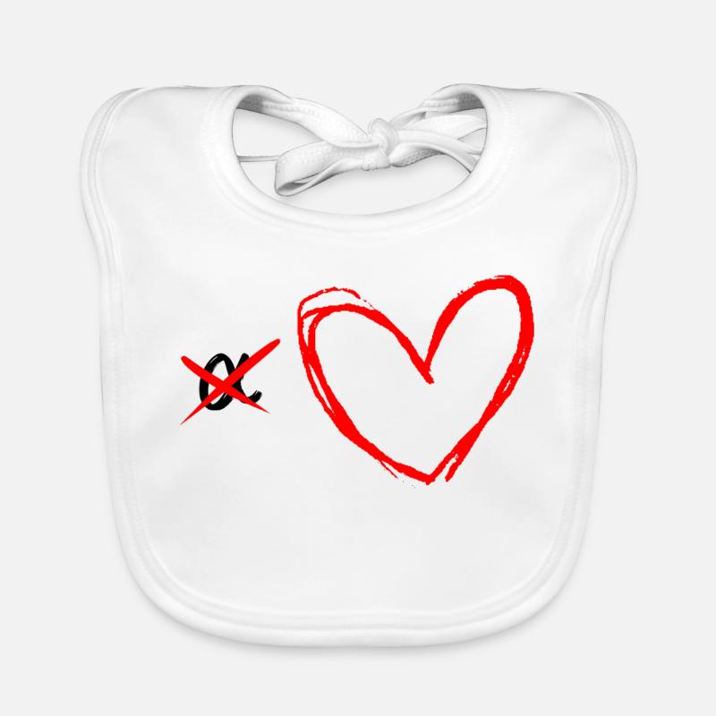 I'm not an alpha design with a red heart Organic Baby Bibs
