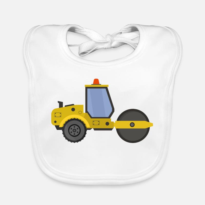 Road roller Organic Baby Bibs