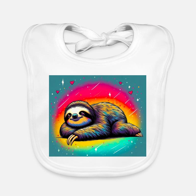 Faultier Baby Bio-Lätzchen