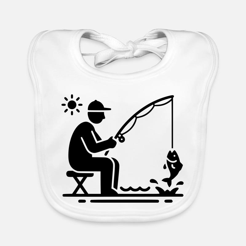 Pêche et pêche | Petri Heil Hobby Logo Bavoir bio Bébé