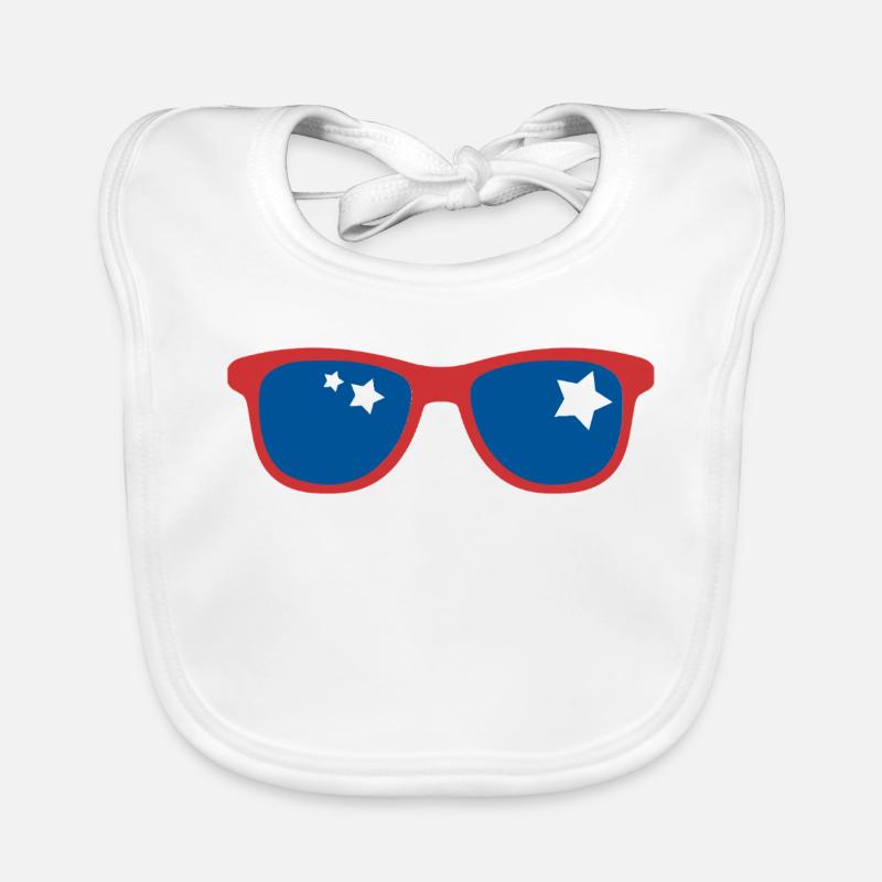 Pop Art Sun Glasses Organic Baby Bibs