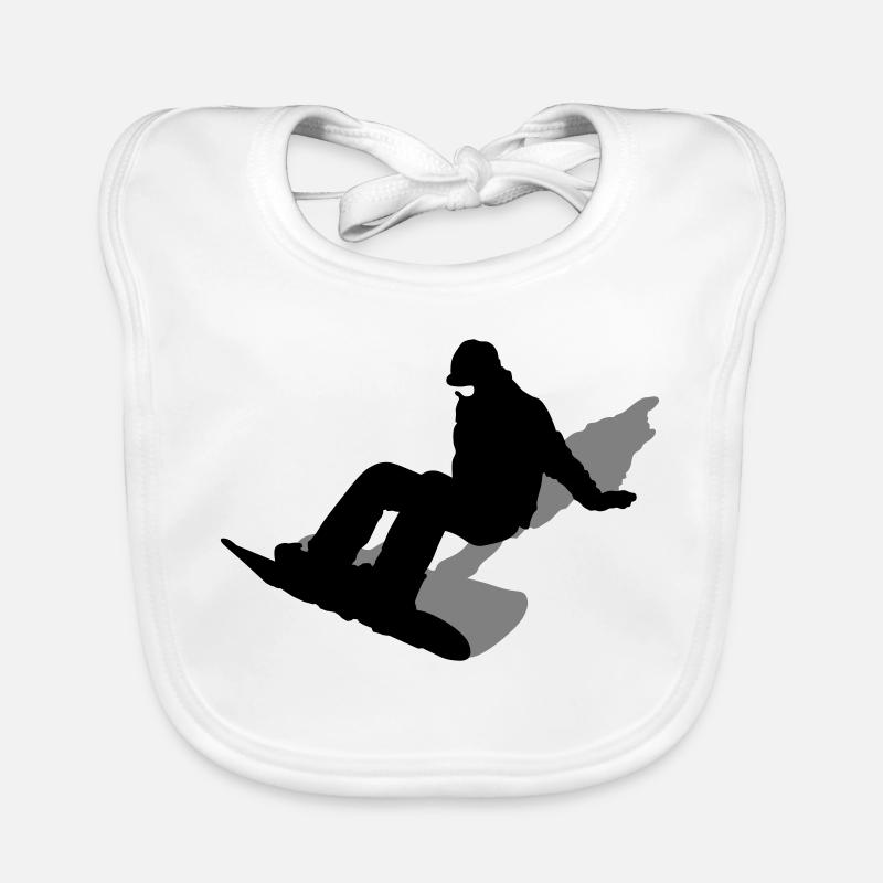 Snowboard Baby Bio-Lätzchen