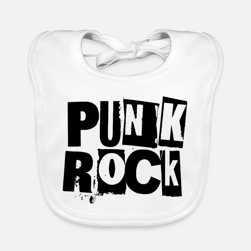 Punk rock gothic logo Organic Baby Bibs