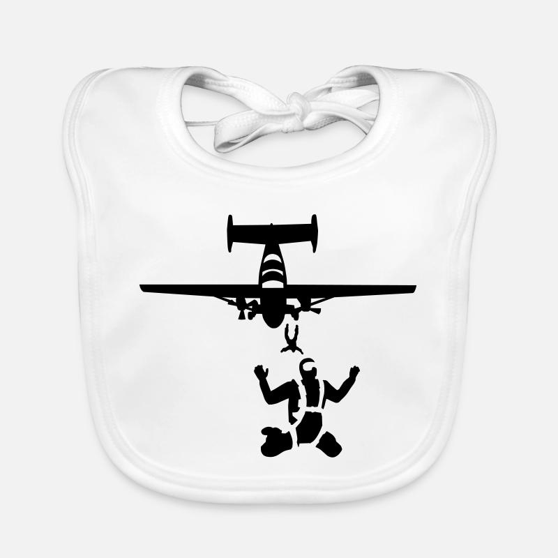 skydiving Organic Baby Bibs