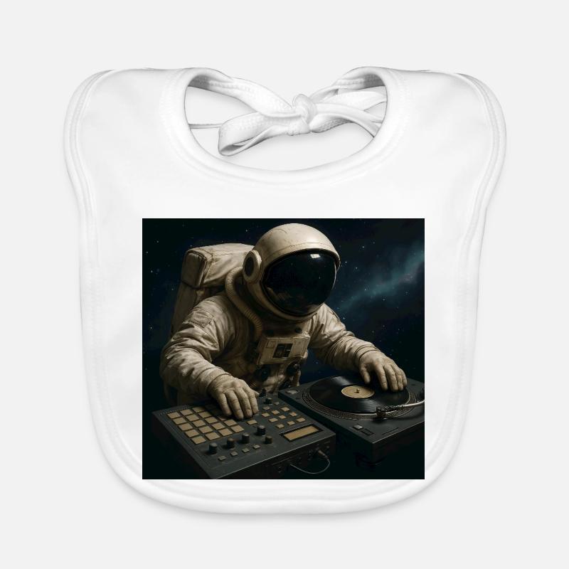 Astronaute DJ sur platine Bavoir bio Bébé
