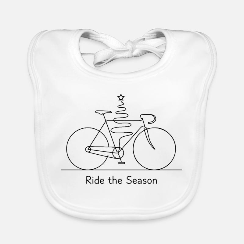 Dessin saisonnier du trait de vélo Bavoir bio Bébé