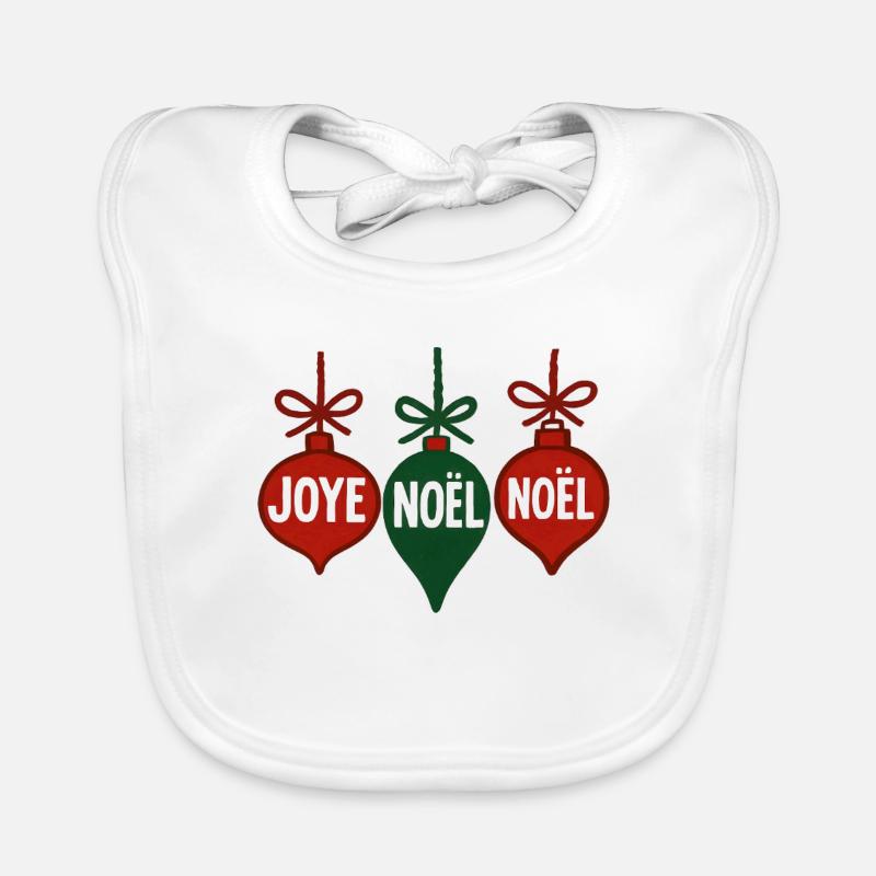 Boules de Noël Trio JOYE NOËL Bavoir bio Bébé