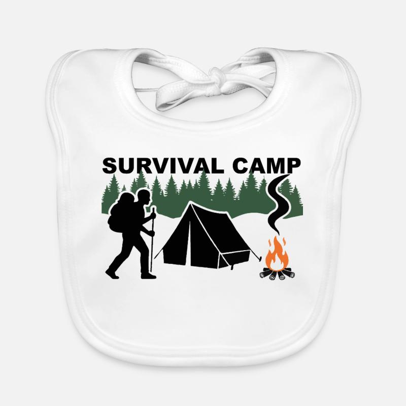 Camp de survie Bavoir bio Bébé
