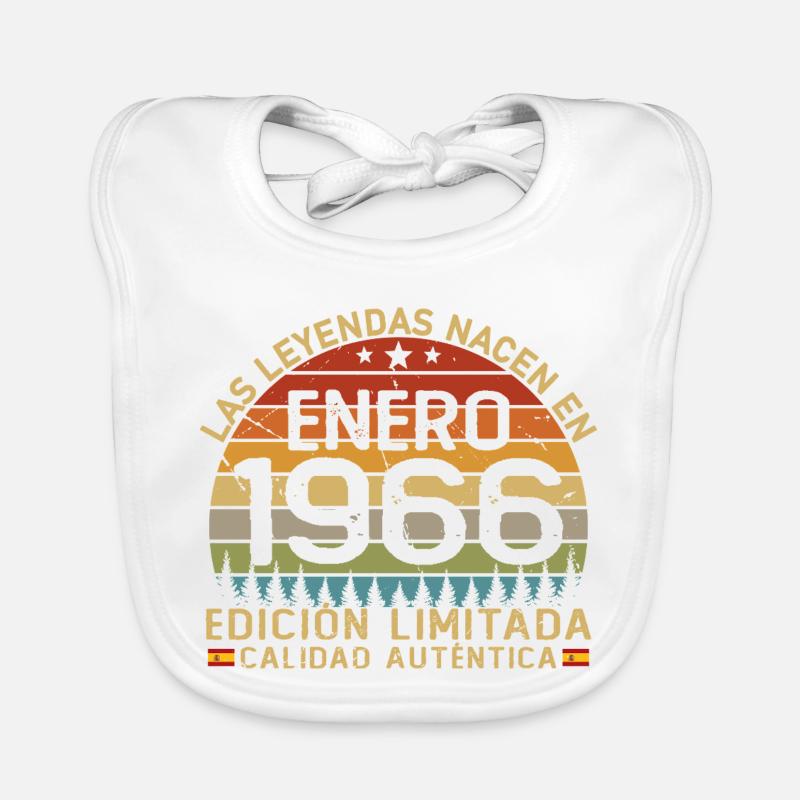 Né en janvier 1966, 60 ans d’anniversaire Bavoir bio Bébé