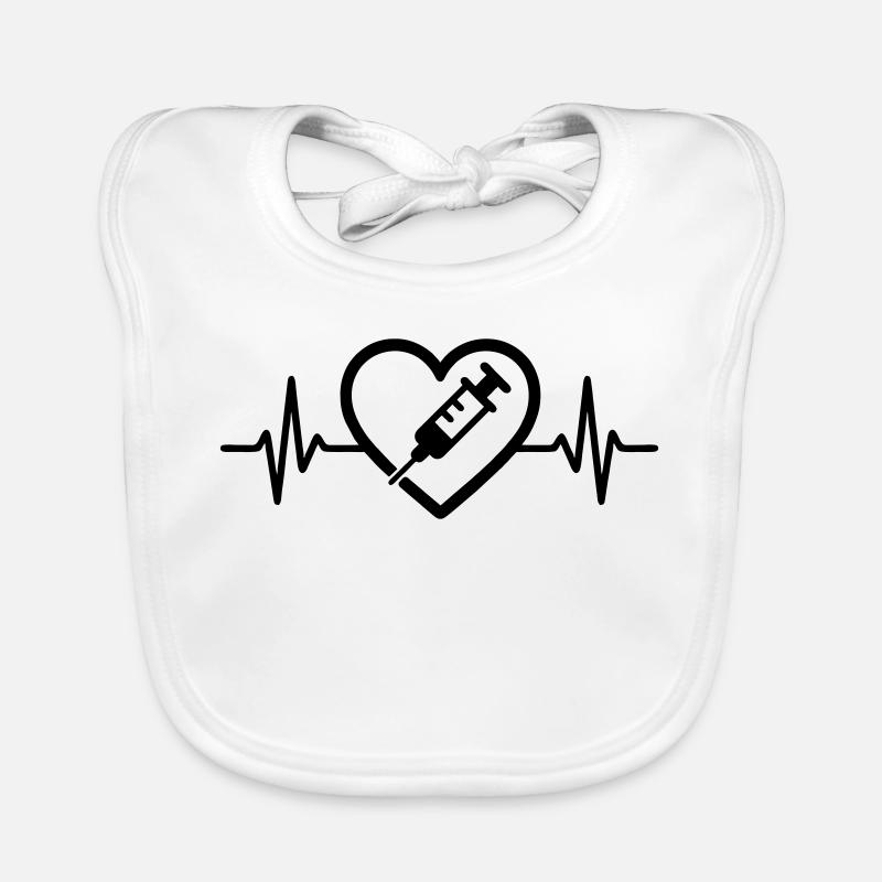 Cœur + Infirmière / Infirmière – Super Bavoir bio Bébé