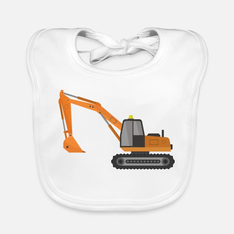 Excavator Organic Baby Bibs