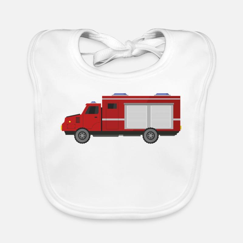 Camion de pompiers Bavoir bio Bébé