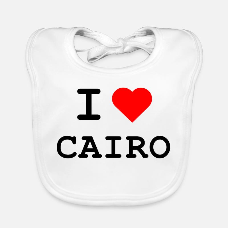 J’adore le design de cœurs du Caire Bavoir bio Bébé