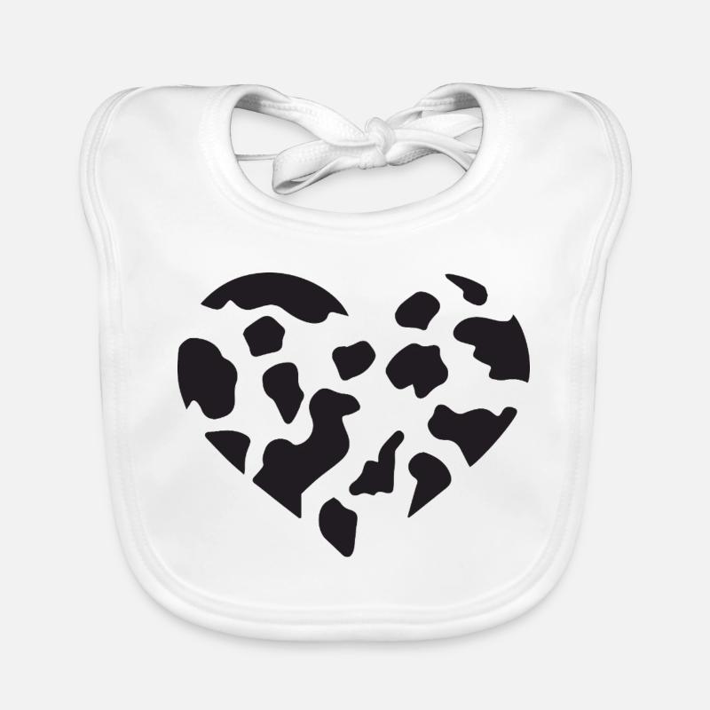 Meilleur graphique créatif de vache en noir blanc Bavoir bio Bébé