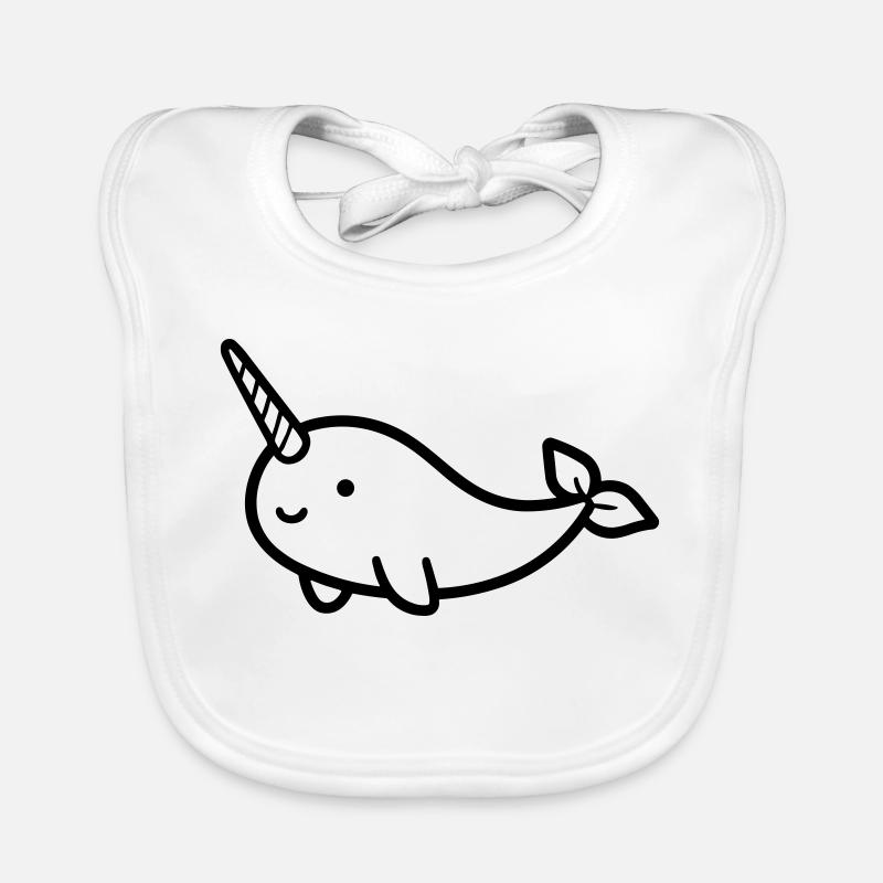 narwhal Organic Baby Bibs
