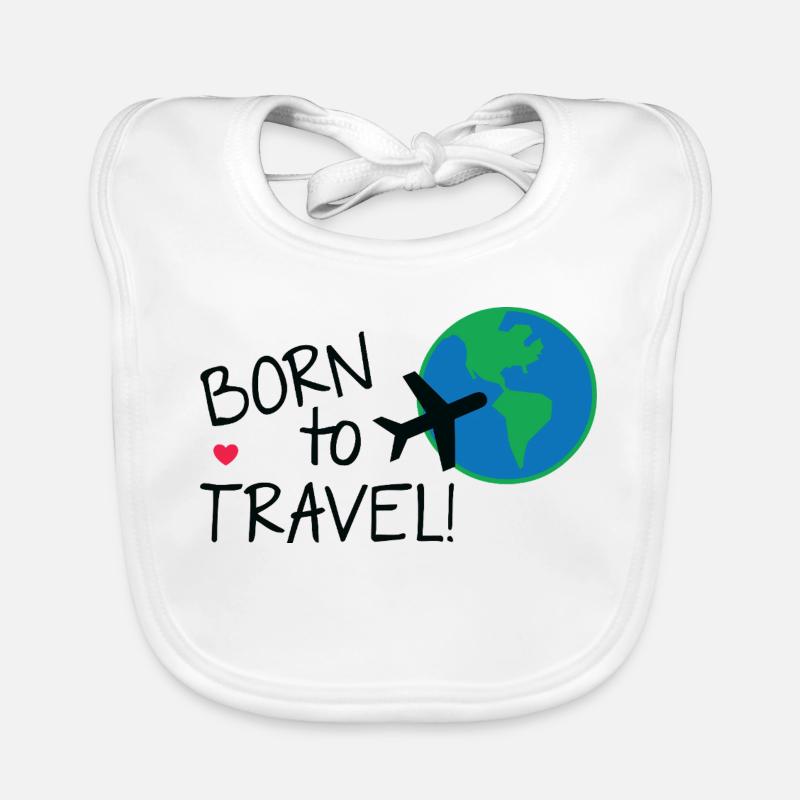 Né pour voyager dans le monde Bavoir bio Bébé