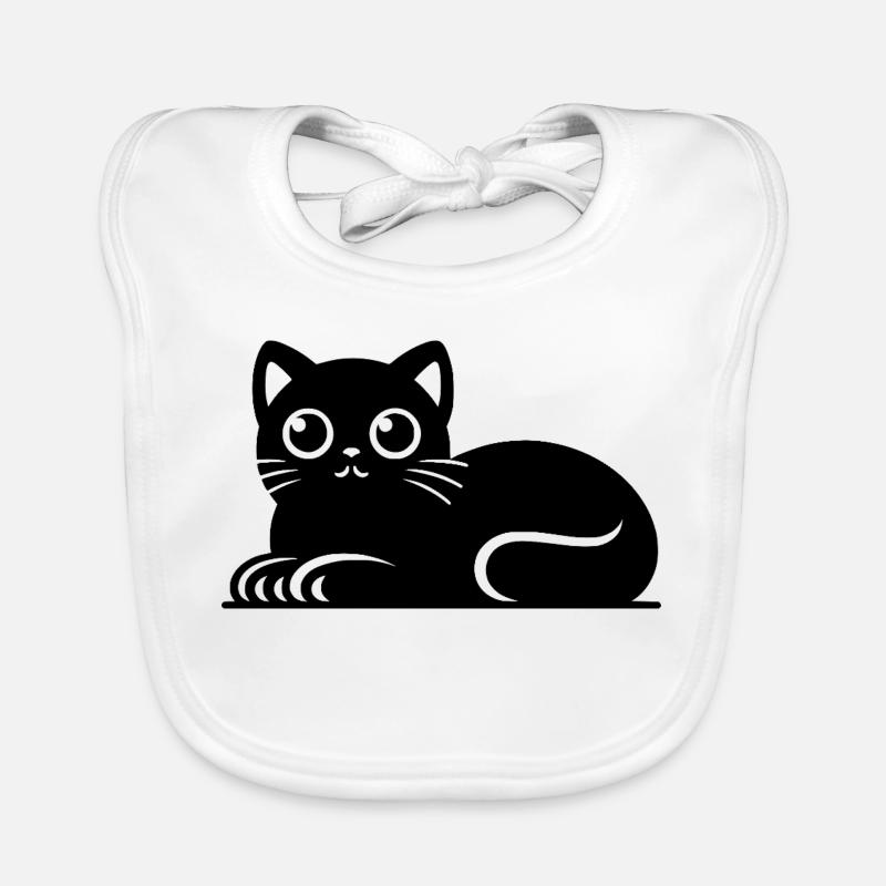 Dessin mignon de style tatouage de chat chat Bavoir bio Bébé