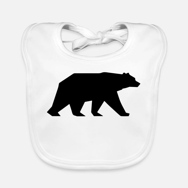 Bear silhouette icon Organic Baby Bibs