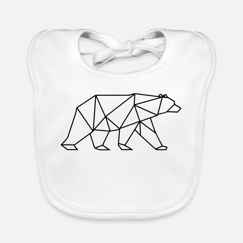 Bear Polygon Organic Baby Bibs