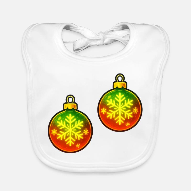 Weihnachtskugel Schneeflocke Ornament Kugel Baby Bio-Lätzchen