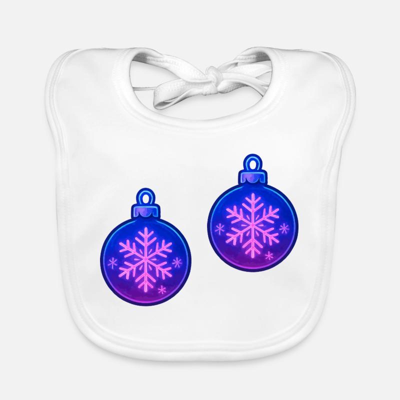 Weihnachtskugel Schneeflocke Ornament Baby Bio-Lätzchen